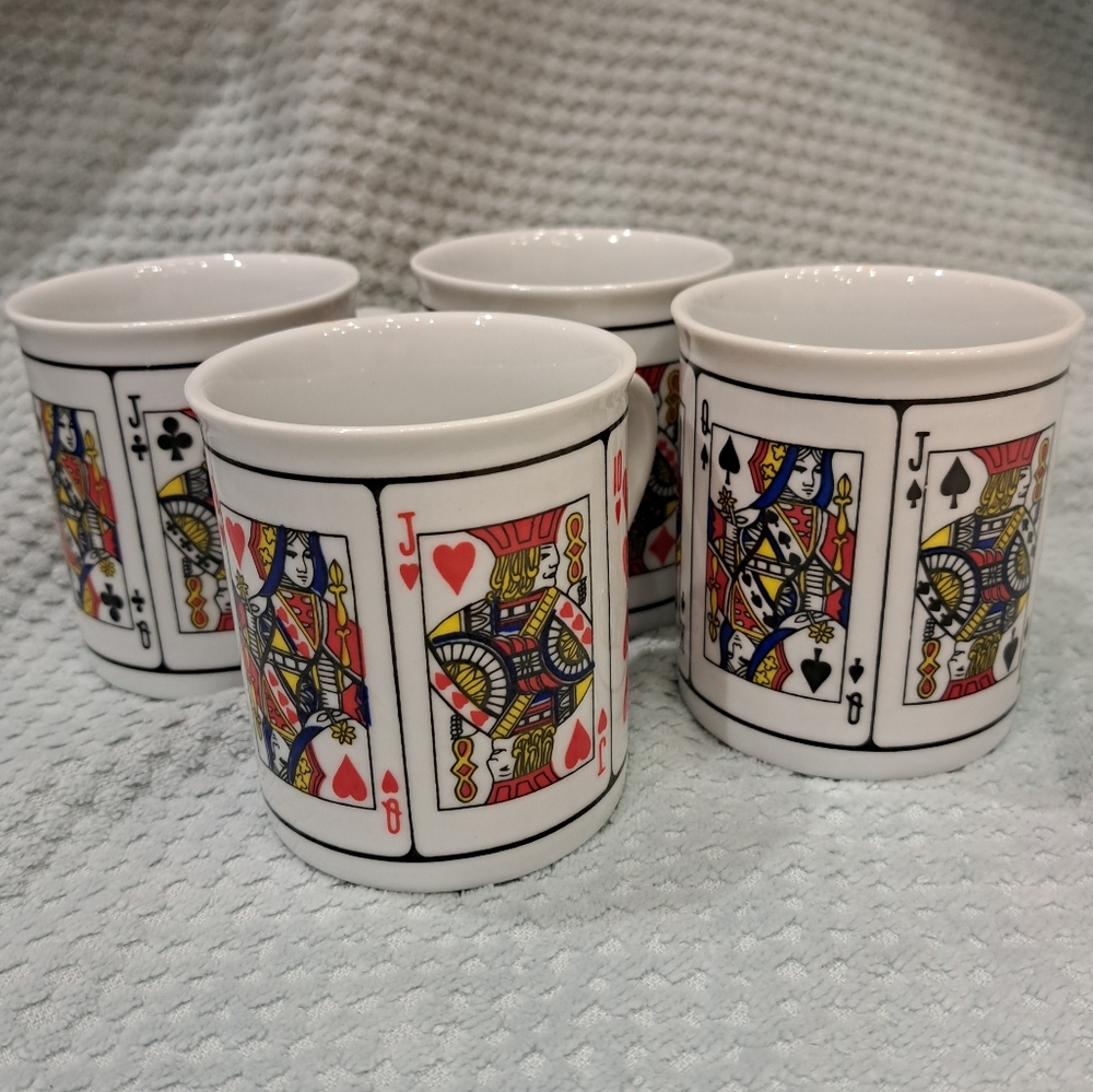4 Deck Of Cards Ceramic Mugs
